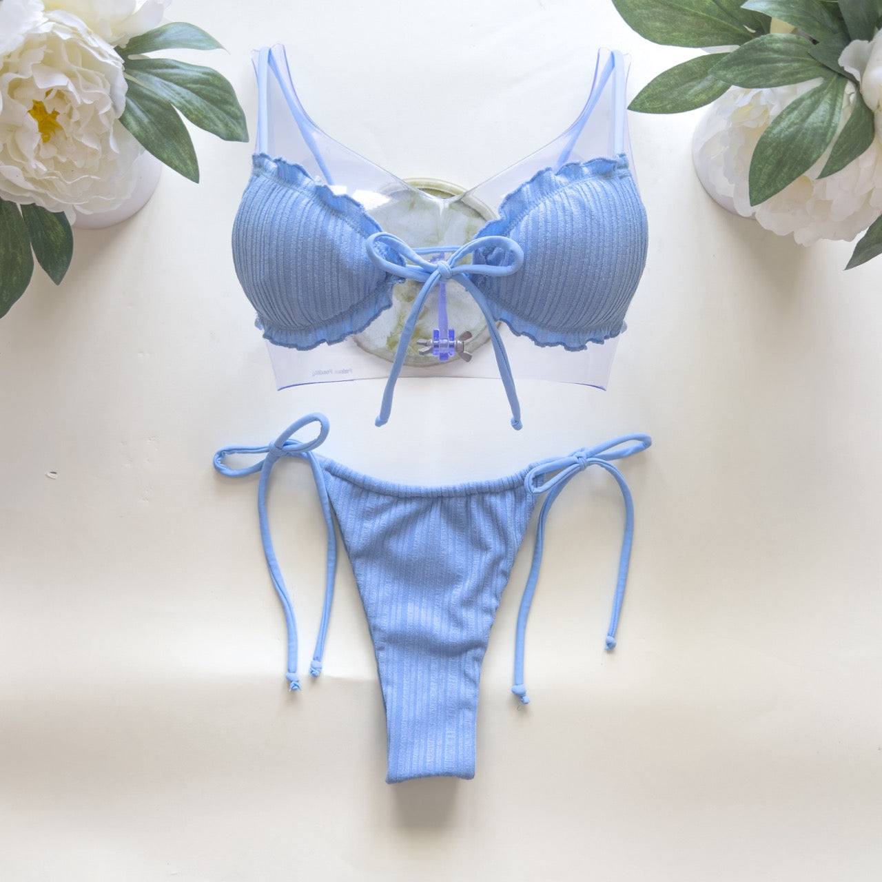 Baby doll top  - baby blue